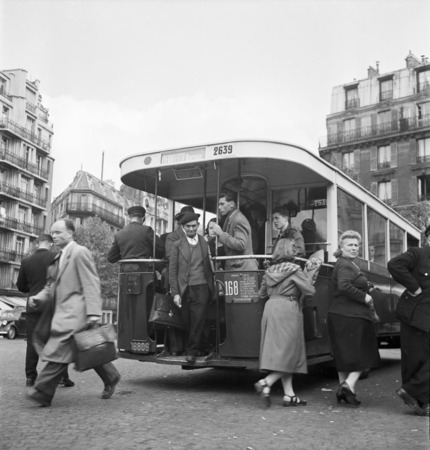 Bus In Paris 1950